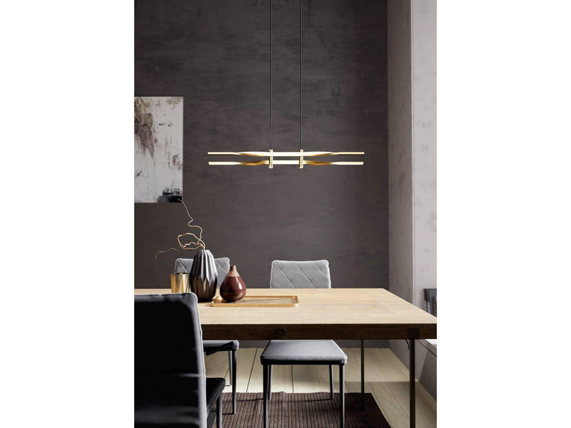 EGLO COLMEAL long table pendant brushed brass
