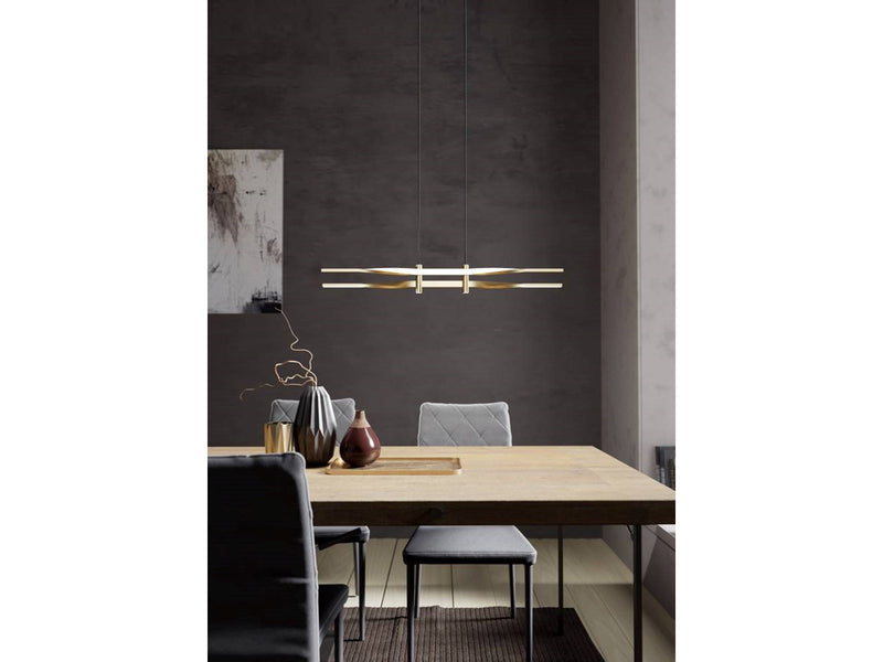EGLO COLMEAL long table pendant brushed brass