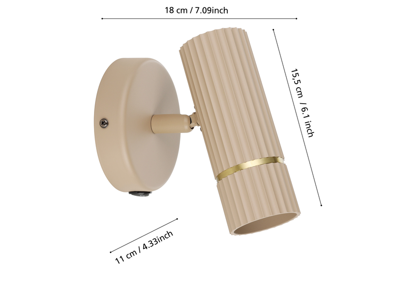 EGLO CAMINIA wall light  sandy/brushed brass
