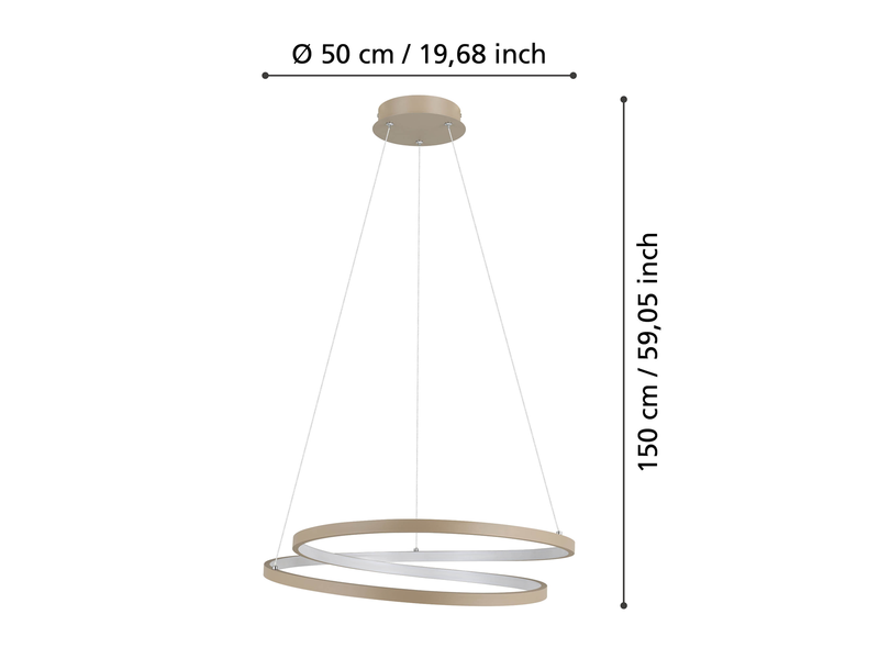 EGLO RUOTALE pendant lamp 3000K sand