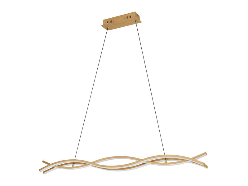EGLO LASANA 4 long table pendant 3000K light brown