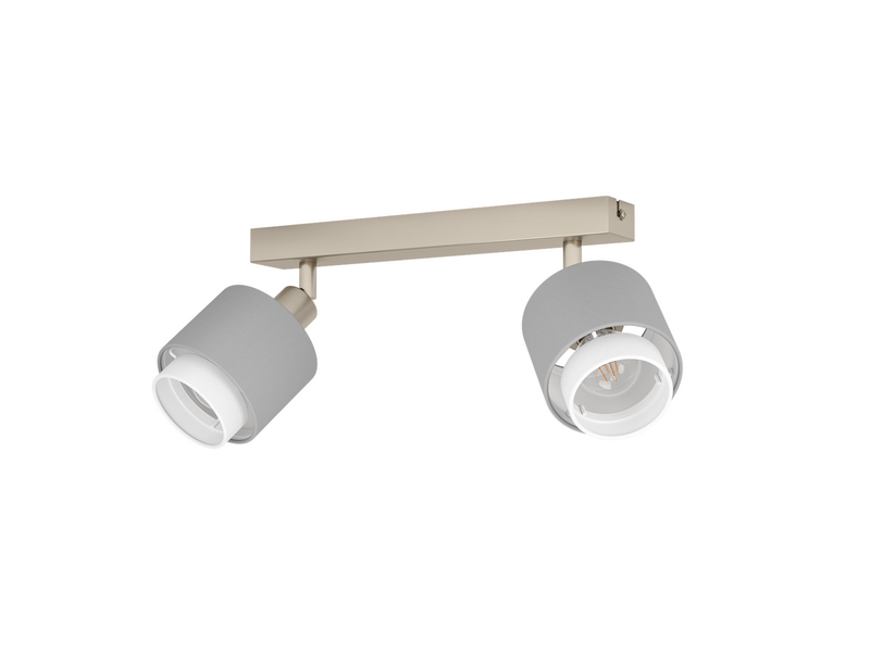 EGLO BELLIZZI spot 2L brushed steel/grey