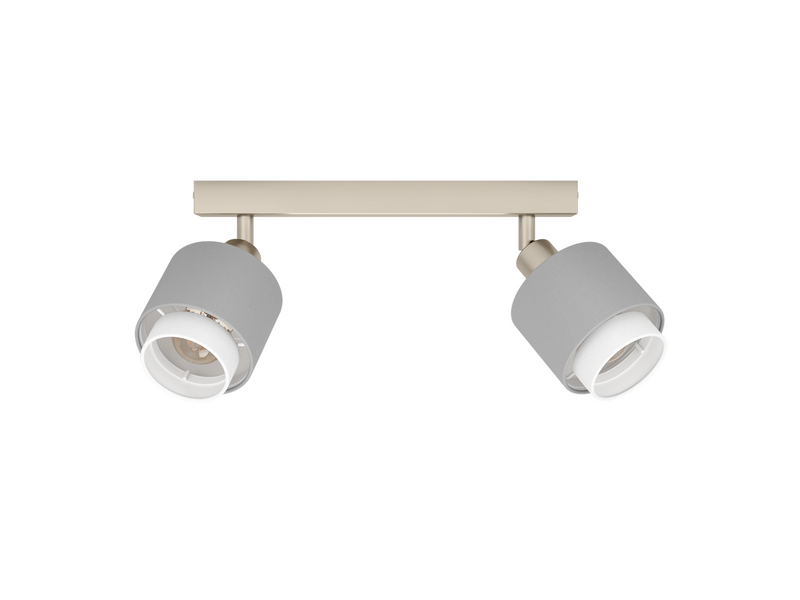 EGLO BELLIZZI spot 2L brushed steel/grey