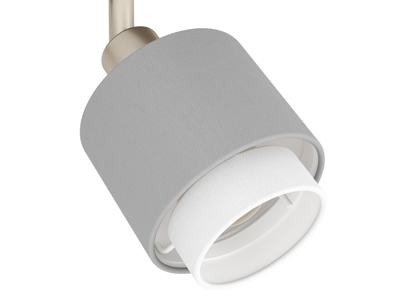 EGLO BELLIZZI spot 2L brushed steel/grey