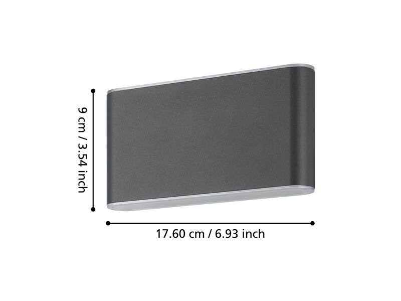 EGLO GRUTTI outdoor wall lamp anthracite