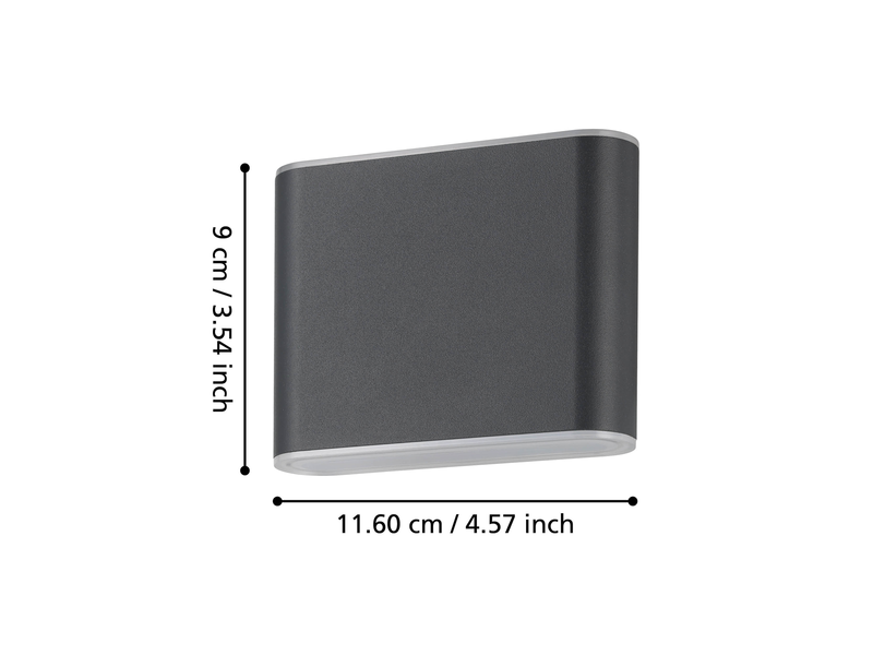 EGLO GRUTTI outdoor wall lamp anthracite