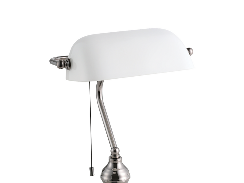 EGLO BANKER desk lamp white/smoky nickel