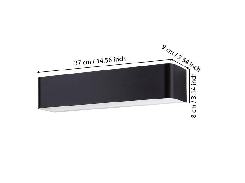 EGLO SANIA 4 wall lamp 365 mm 3000K black