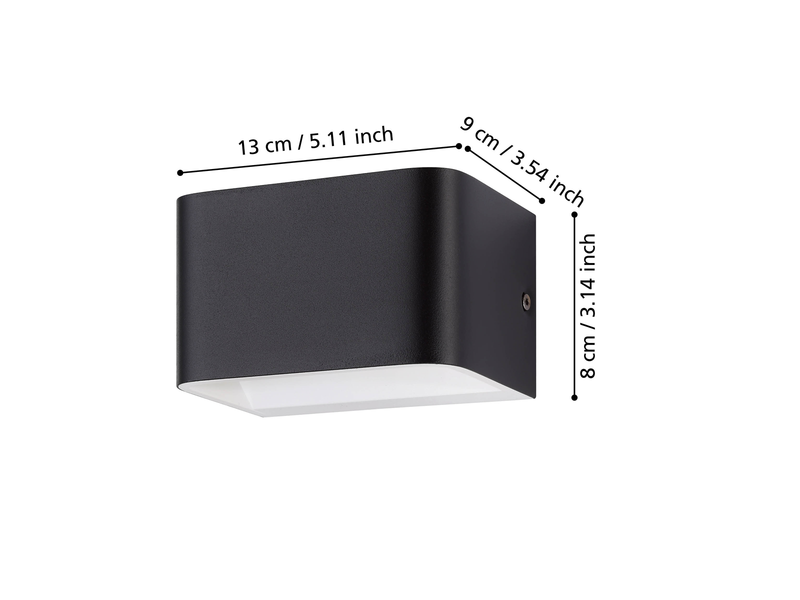 EGLO SANIA 4 wall lamp 130 mm 3000K black