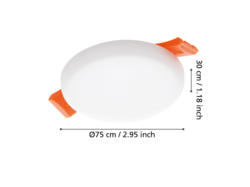 EGLO RAPITA recessed spotlight Ø75 mm white