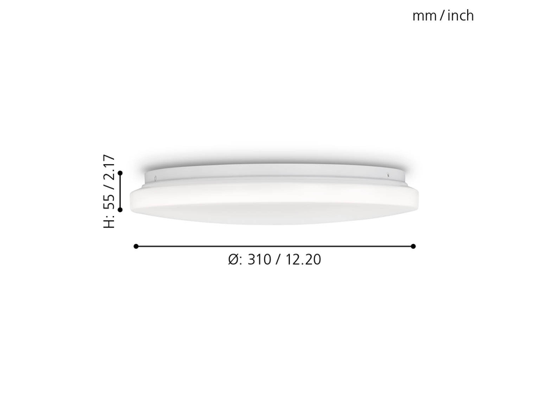 EGLO POGLIOLA wall/ceiling lamp Ø310 mm white