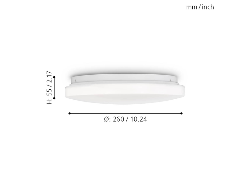 EGLO POGLIOLA wall/ceiling lamp Ø260 mm white