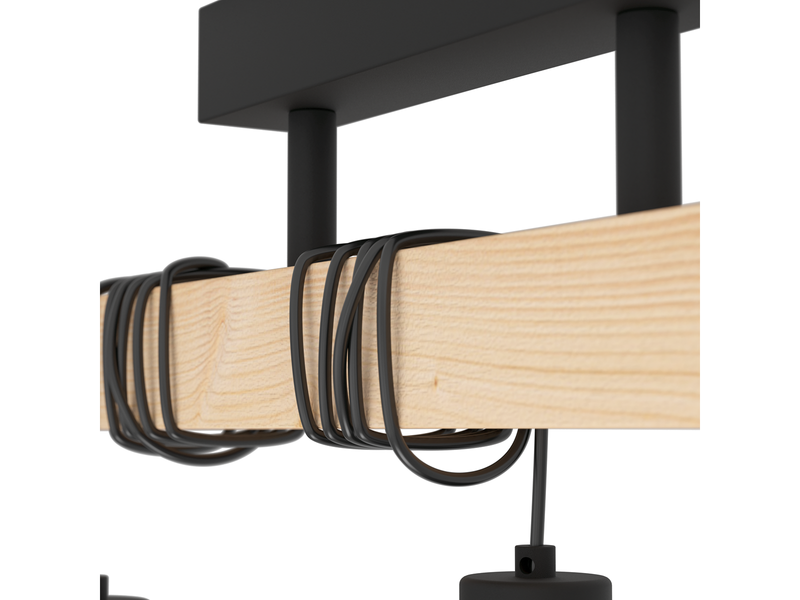 EGLO TOWNSHEND 5 ceiling lamp black/brown