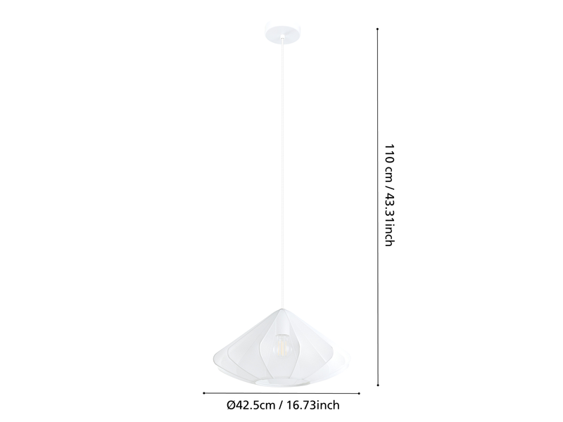 EGLO DOLWEN pendant light Ø425 mm white