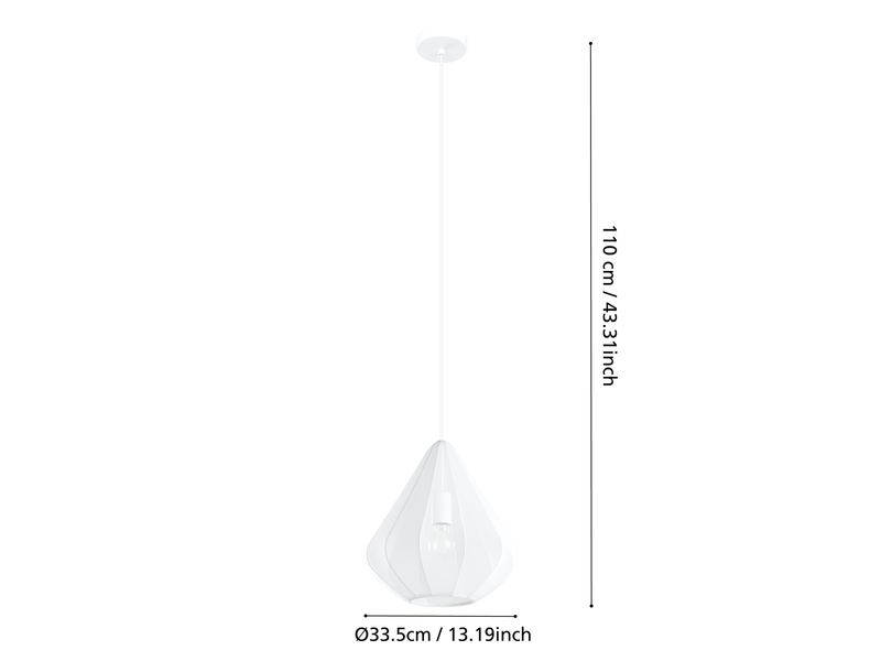 EGLO DOLWEN pendant light Ø335 mm white