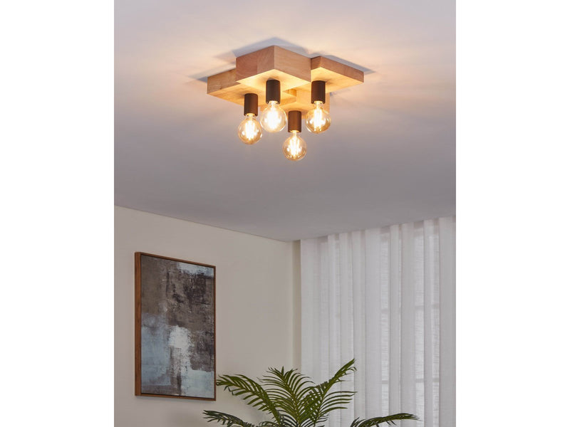 EGLO HALKIN ceiling lamp brown/black