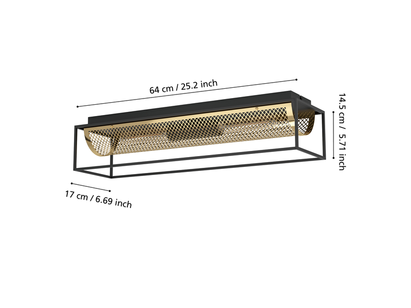 EGLO NOHALES ceiling lamp black/brass