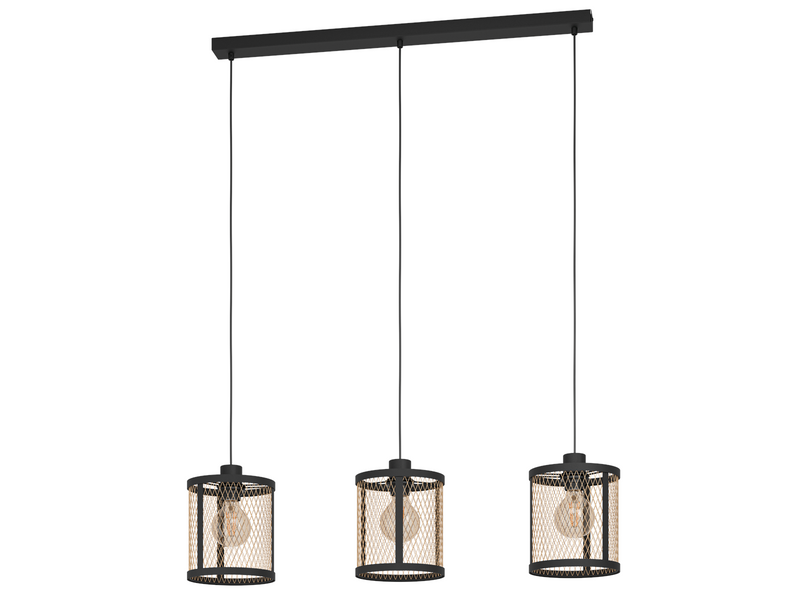EGLO DELLOW long table pendant black/brass