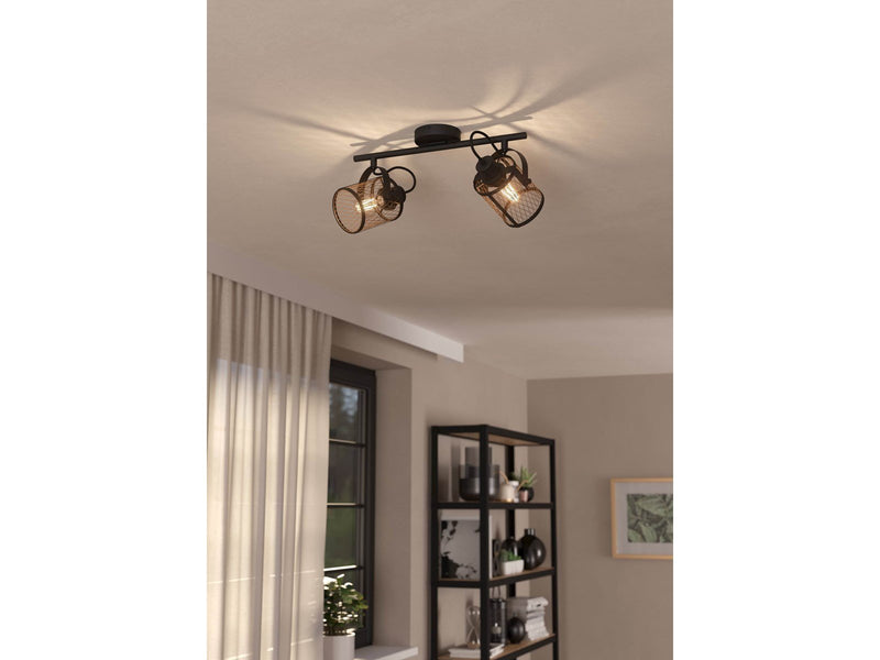 EGLO DELLOW spot 2L black/brass