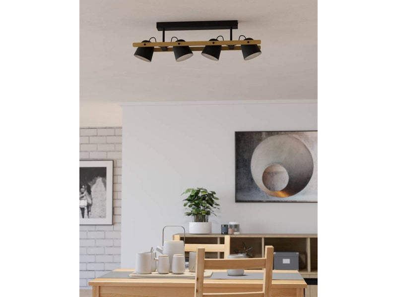 EGLO HORNWOOD-Z ceiling lamp black/wood