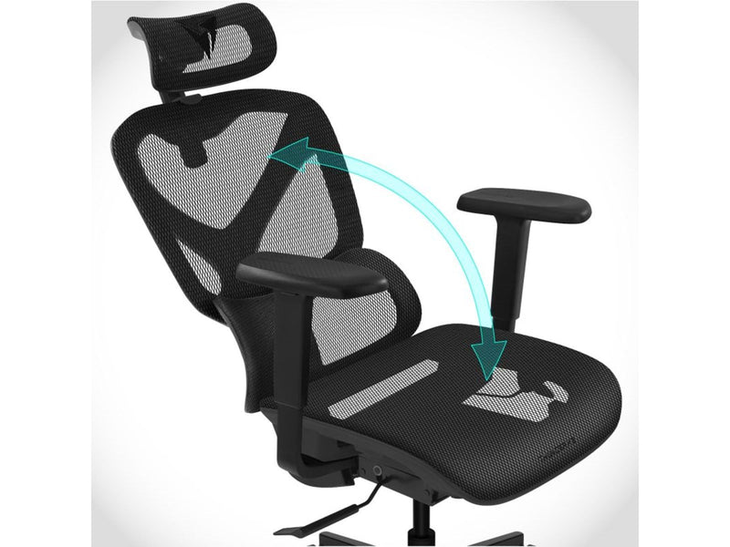 ThunderX3 YTC Mesh Black Gaming Stuhl - Schwarz - Mesh - 123 kg