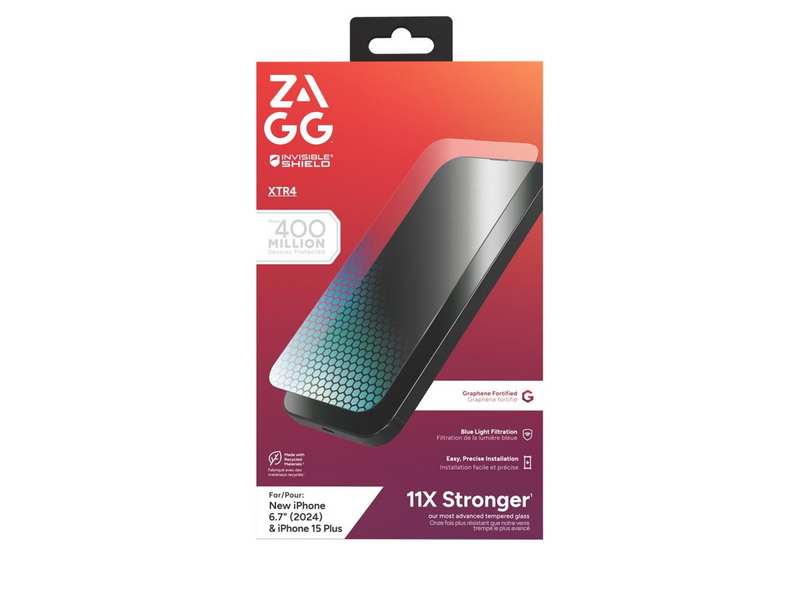 ZAGG InvisibleShield Glass XTR4 for Apple iPhone 15 Plus / 16 Plus