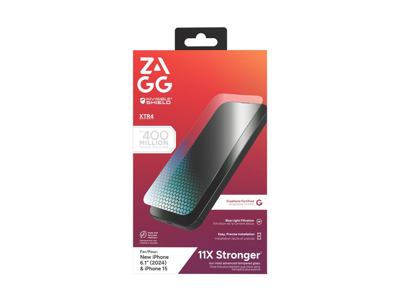 ZAGG InvisibleShield Glass XTR4 for Apple iPhone 15 / 16