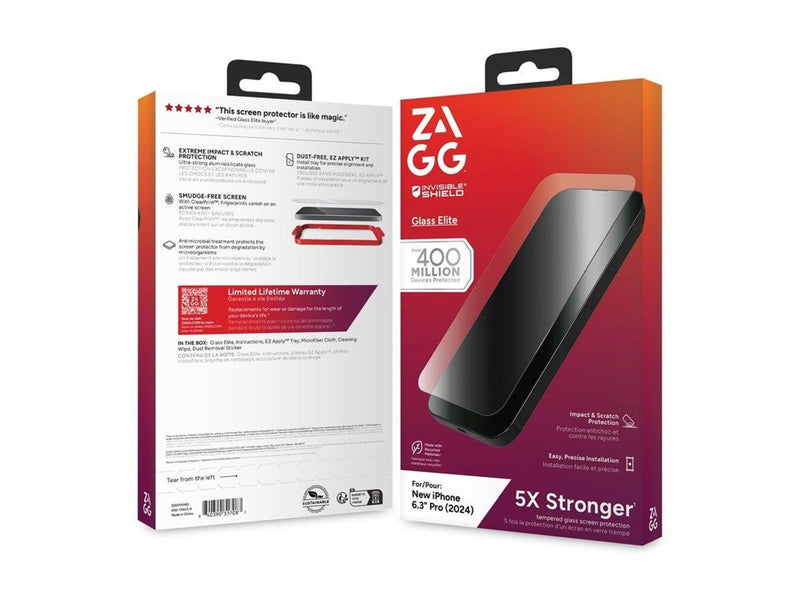 ZAGG InvisibleShield Glass Elite for Apple iPhone 16 Pro