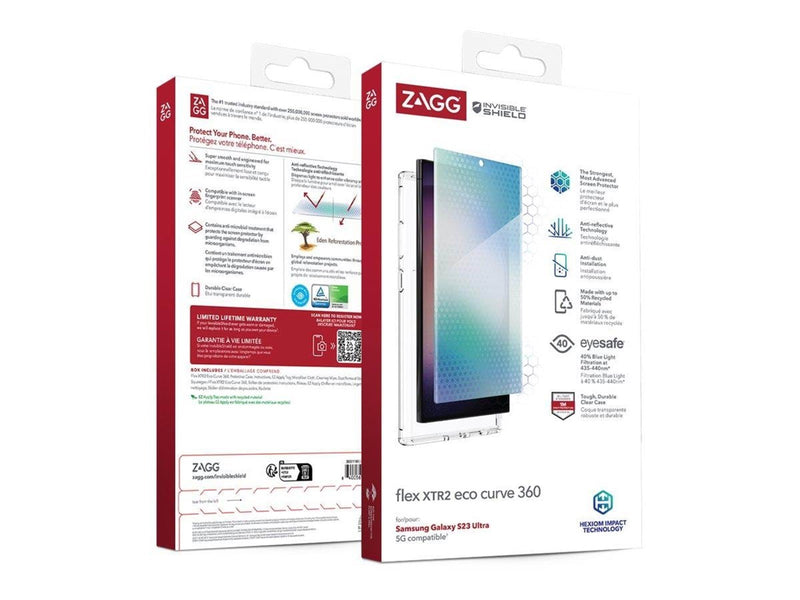 ZAGG InvisibleShield Flex XTR2 ECO Curve 360 for Samsung Galaxy S23 Ultra
