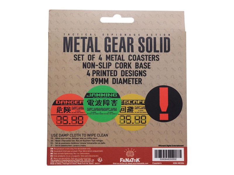 FaNaTtik - Metal Gear Solid Set of 4 Limited Edition Metal Coasters - Untersetzer