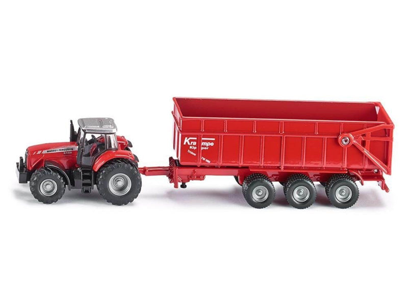 SIKU Farmer - Massey Ferguson Tractor With Trailer