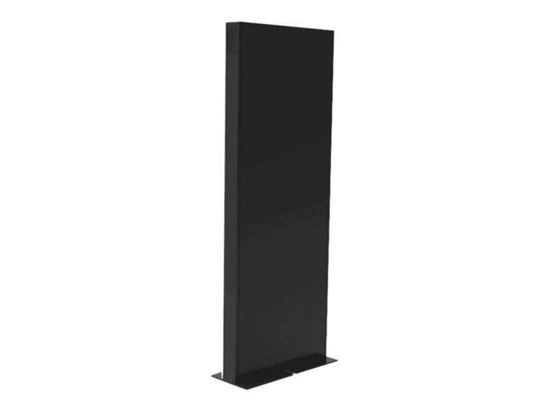 HI-ND Single totem stand - for LCD display - black RAL 9005 55"