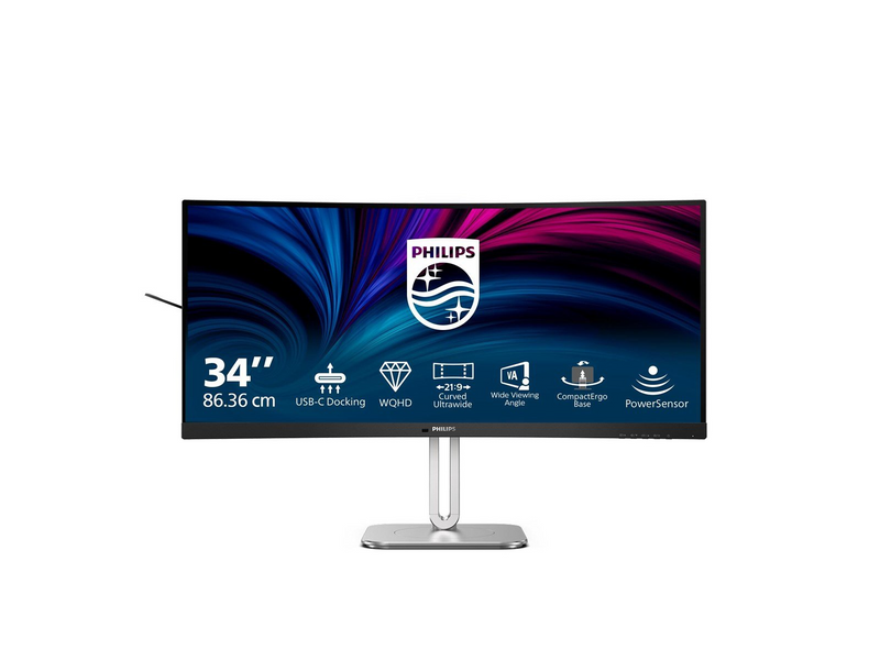 34" Philips 34B2U5600C - 3440x1440 - 120Hz - VA - 96W USB-C - KVM Switch