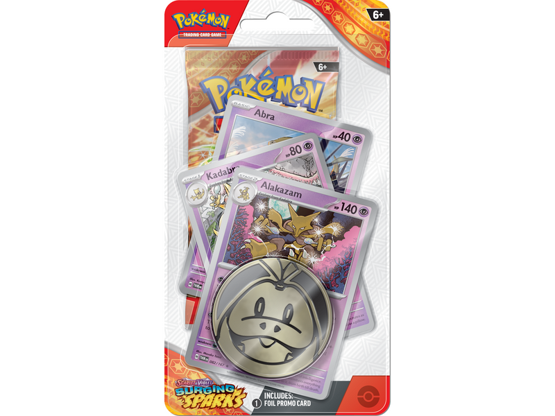 Pokemon TCG Booster with Coin and 3 Promo Cards - Scarlet & Violet Surging Sparks