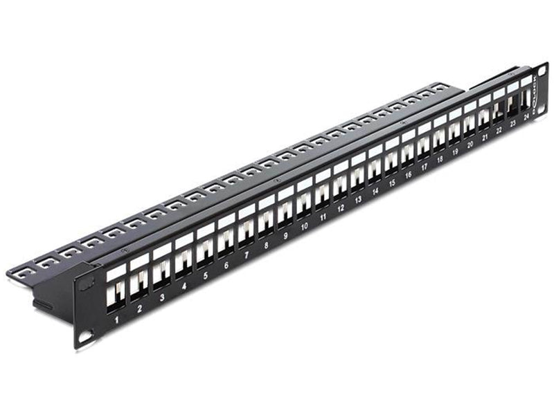 DeLOCK 19" Keystone Patch Panel 24-Port black