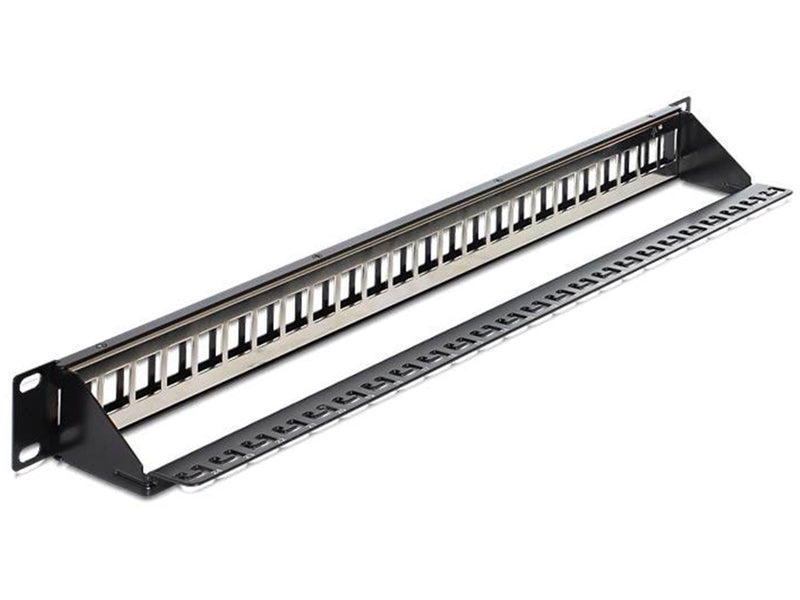 DeLOCK 19" Keystone Patch Panel 24-Port black