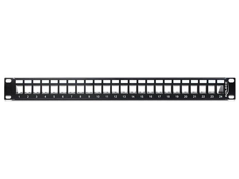 DeLOCK 19" Keystone Patch Panel 24-Port black