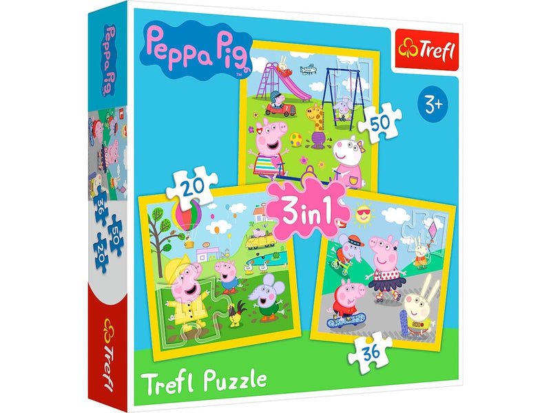 Trefl Puzzle - Peppa Pig - Peppas Happy Day (3in1) Boden