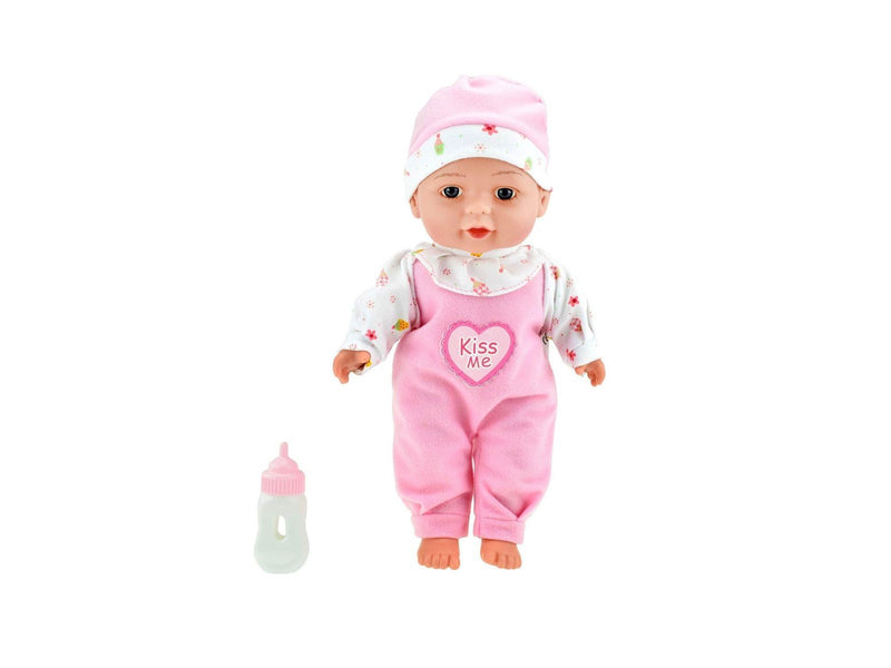 Beau Baby  Lying Baby Doll with Bottle 30cm