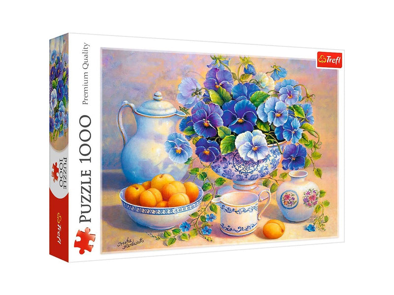 Trefl Puzzle - Blue bouquet (1000 pieces) Boden