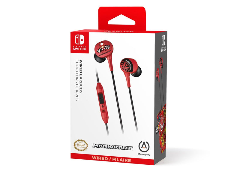 PowerA Wired Earbuds for Nintendo Switch - Mario Kart Motors