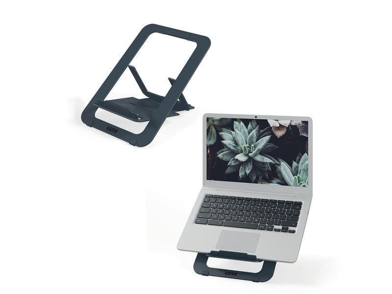 Leitz Ergo Ultraflacher höhenverstellbarer Aluminium-Laptopständer