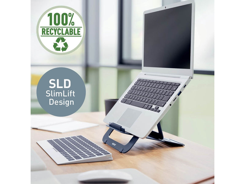 Leitz Ergo Ultraflacher höhenverstellbarer Aluminium-Laptopständer