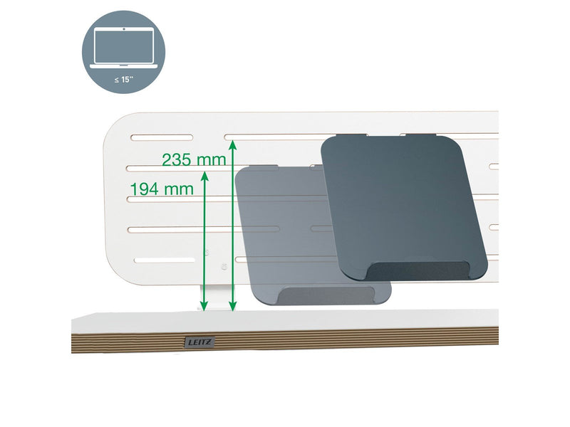 Leitz Ergo Pegboard Schreibtisch-Organizer mit Laptophalter, 80x25 cm