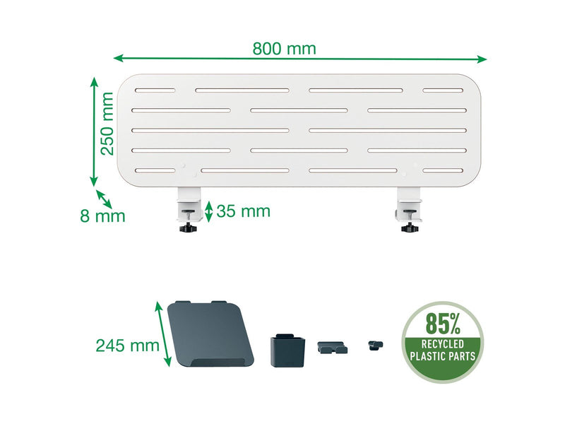 Leitz Ergo Pegboard Schreibtisch-Organizer mit Laptophalter, 80x25 cm
