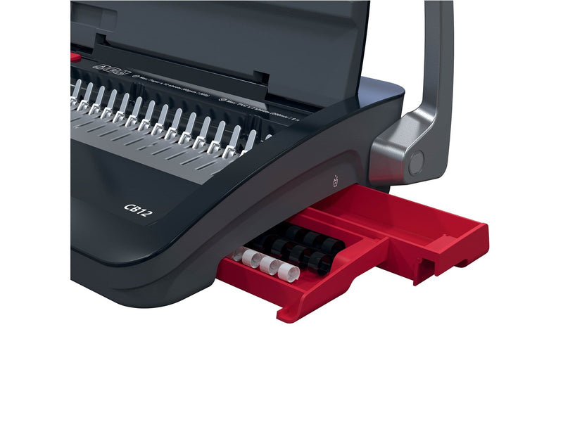 GBC CombBind® CB12 manuelles Plastikbindegerät A4, 21-Ringe, 165 Blatt binden, 12 Blatt stanzen