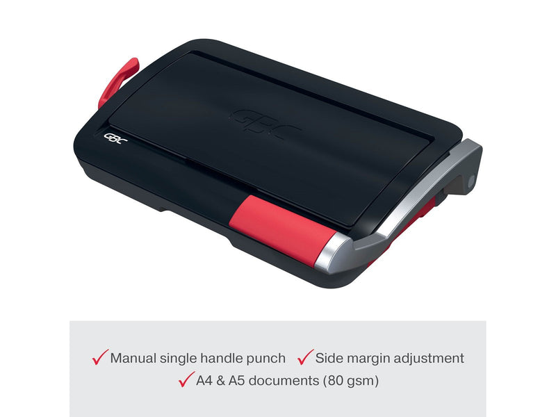 GBC CombBind® CB12 manuelles Plastikbindegerät A4, 21-Ringe, 165 Blatt binden, 12 Blatt stanzen
