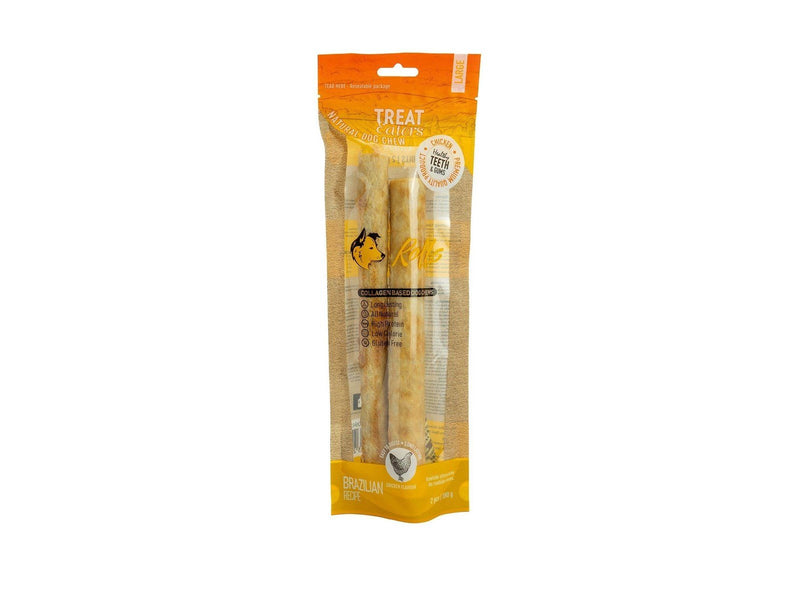 Treateaters Threateaters - The New Hide Large Roll Chicken 2 pcs 180g