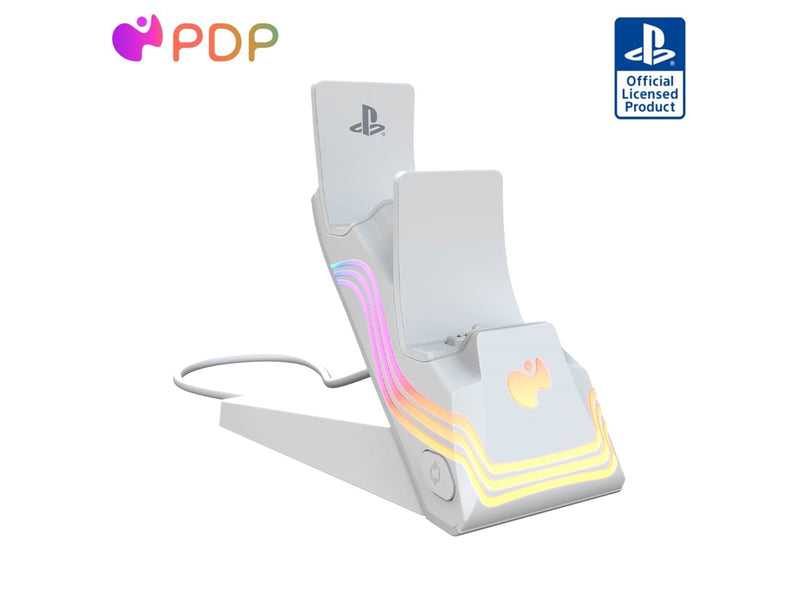 PDP Afterglow Wave - Dual Charger White - Wired - Sony PlayStation 5