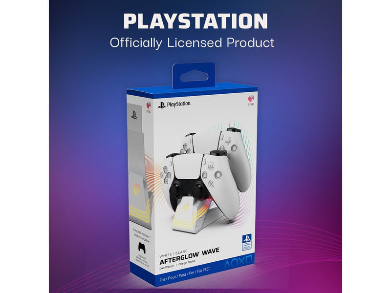 PDP Afterglow Wave - Dual Charger White - Wired - Sony PlayStation 5